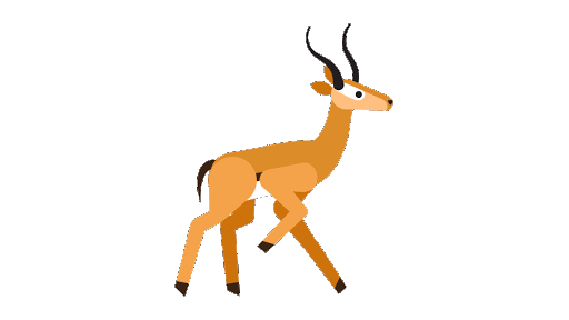 Gif animé gazelle court